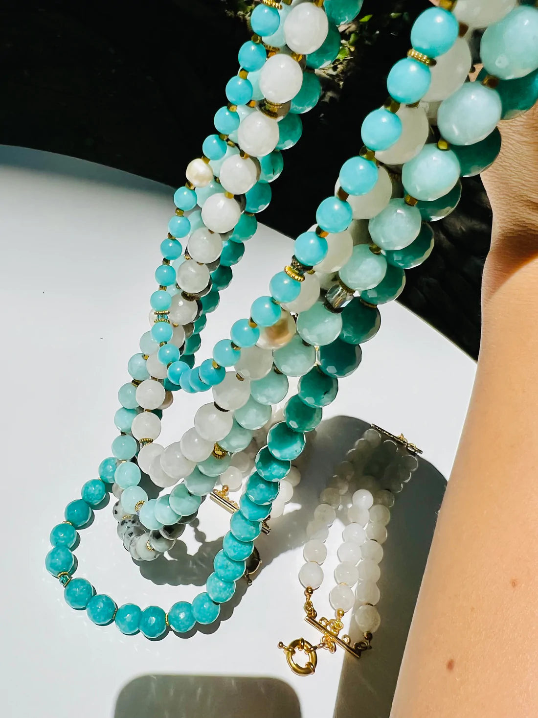 LARIMAR NECKLACE OCEAN GODDESS 3 in 1