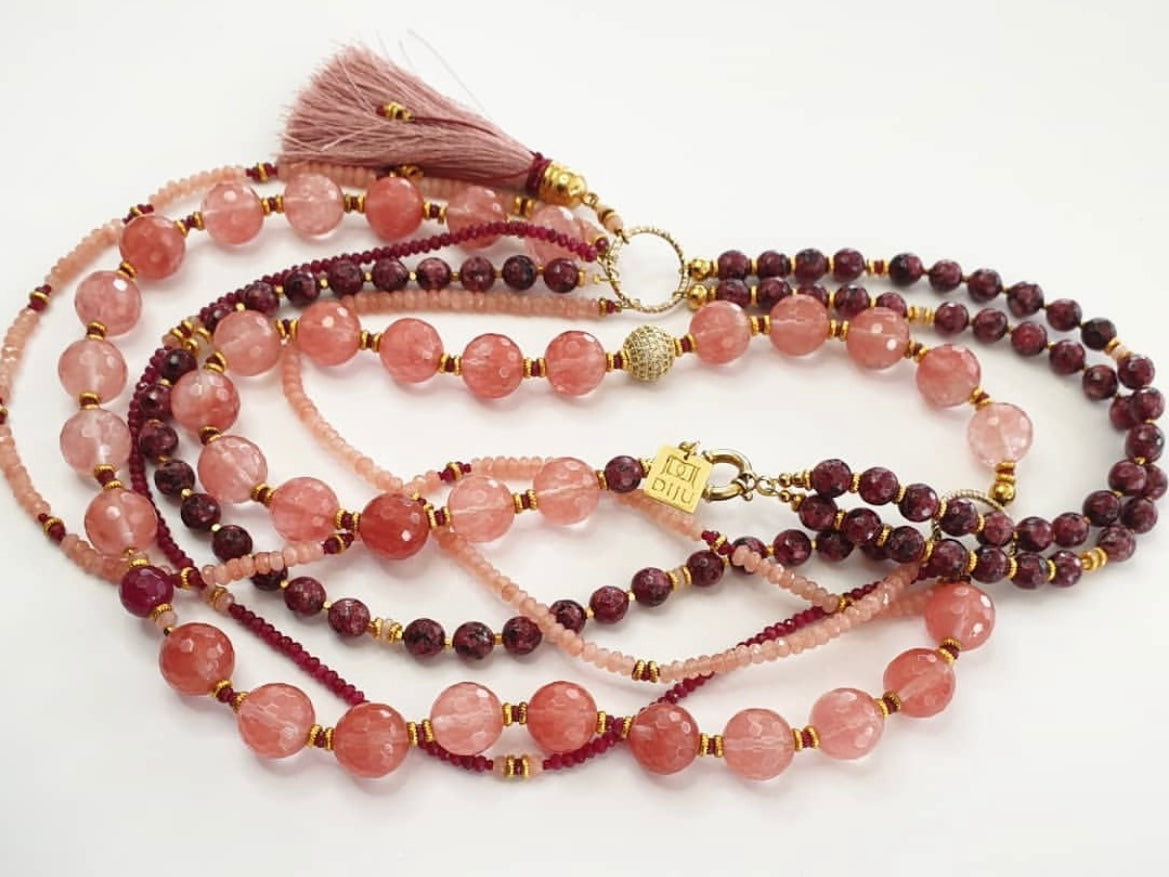 STRAWBERRY QUARTZ NECKLACE