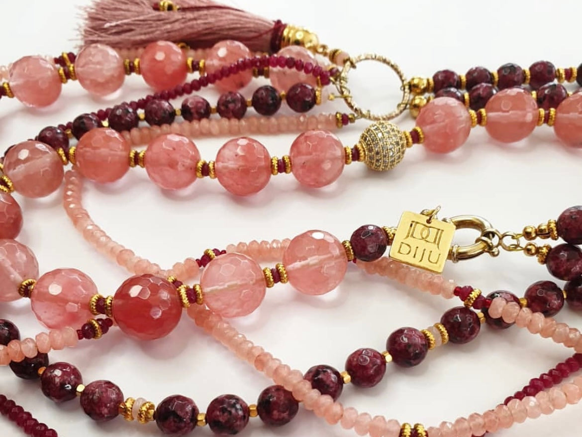STRAWBERRY QUARTZ NECKLACE