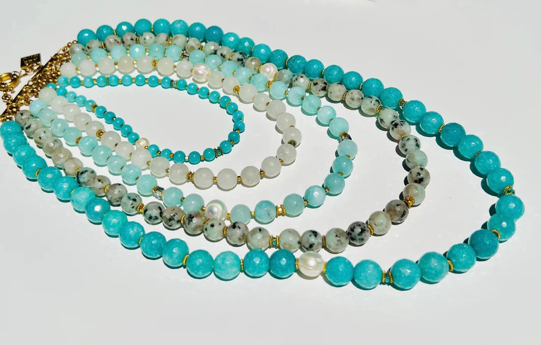 LARIMAR NECKLACE OCEAN GODDESS 3 in 1