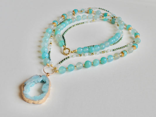 OCEANIA AQUAMARINE NECKLACE