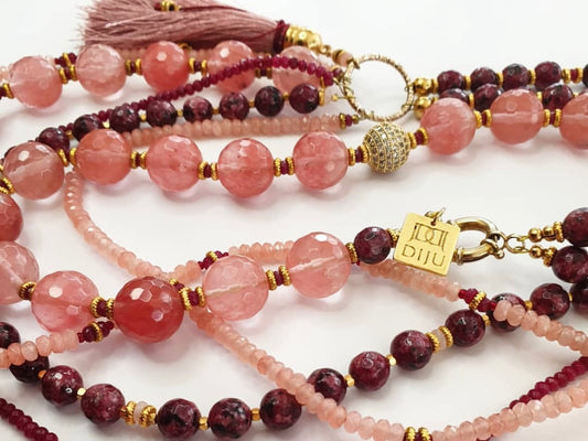 STRAWBERRY QUARTZ NECKLACE